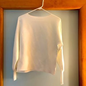 Staccato Cream Med Super Soft Summer Sweater with drop sleeves and wide neckline